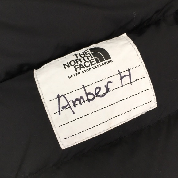 The North Face Girls’ Arctic Swirl Parka Black Down Puffer Winter Coat Sz S 7/8 - Picture 11 of 16